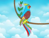 Coloring page Parrot tattoo painted byAnia