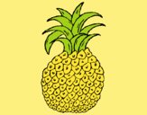 Coloring page pineapple painted byAnia