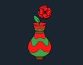 Coloring page Poppy with vase painted byCharlotte