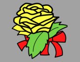 Coloring page Rose, flower painted byAnia