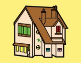 Coloring page Single-family house painted byAnia