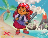 Coloring page The pirate girl painted byrabid 