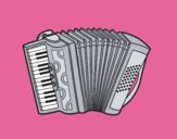 Coloring page A piano accordion painted byAnia