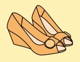 Coloring page Beautiful shoes painted byAnia