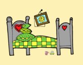Coloring page Bedroom painted byAnia