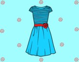 Coloring page Casual dress painted byAnia