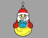 Coloring page Christmas decoration Santa Claus painted byAnia