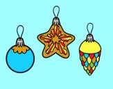 Coloring page Christmas decorations painted byAnia