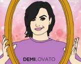 Coloring page Demi Lovato Popstar painted byAnia