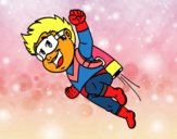 Coloring page Flying hero painted bydanish15