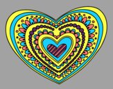 Coloring page Heart mandala painted byMaddi10