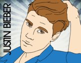 Coloring page Justin Bieber close-up painted byAnia