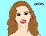 Coloring page Katy Perry foreground painted byAnia
