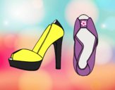 Coloring page Platform heels painted byAnia