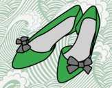 Coloring page Shoes with bows painted byAnia
