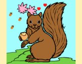 Coloring page Squirrel painted byAnia