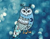 Coloring page Winter Barn owl painted bynatnat 