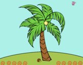 Coloring page A palm tree painted byAnia