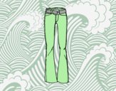 Coloring page Bell bottom pants painted byAnia