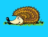 Coloring page Hedgehog painted byLeigh