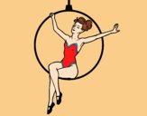 Coloring page Trapeze woman painted byAnia