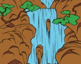 Coloring page Waterfall painted byAnia