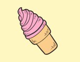 Coloring page A creamy ice cream painted byAnia