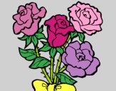 Coloring page Bunch of roses painted byAnia