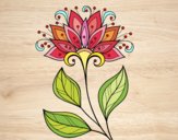 Coloring page Decorative flower painted byrahma