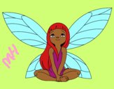 Coloring page Fantastic fairy painted bylilnae33