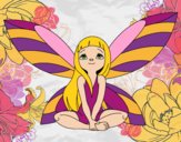 Coloring page Fantastic fairy painted byKitty
