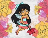 Coloring page  Flower Fairy painted bylilnae33