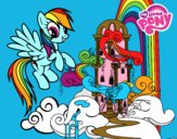 Coloring page Rainbow Dash palace painted byCarapherne