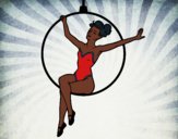 Coloring page Trapeze woman painted bylilnae33