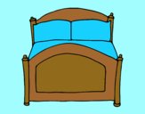 Coloring page Bed painted byAnia
