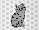 Coloring page Charming kitten painted byAnia
