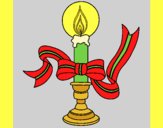 Coloring page Christmas candle II painted byAnia