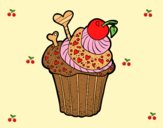 Coloring page Delicious Cupcake  painted byAnia