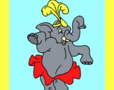 Coloring page Elephant dancing painted byAnia