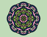 Coloring page Mandala for mental relaxation painted byKathi