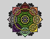 Coloring page Mandala to relax painted byKathi