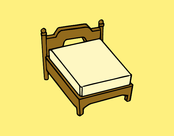 Queen bed without pillow