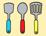Coloring page spatulas painted byAnia