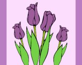 Coloring page Tulips painted byAnia