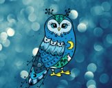 Coloring page Winter Barn owl painted byCharlotteN