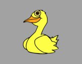 Coloring page A duck painted byAnia