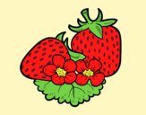 Coloring page Big strawberries painted byAnia