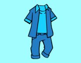 Coloring page Boys clothing painted byAnia