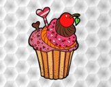 Coloring page Delicious Cupcake  painted byGluppity