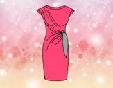 Coloring page Elegant dress painted byAnia